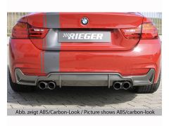 F32, F33 and F36 Rieger carbon look rear diffuser, for cars with quad exhaust