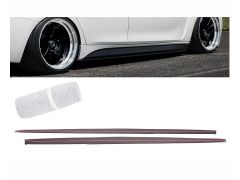 F32 F33 M style performance side skirt add on extensions and vinyl decal set