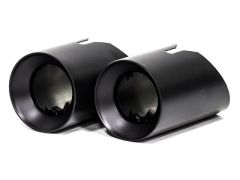 bmw f20 m135i exhaust tailpipes - larger 3.5" black ceramic replacement slip on oe style  - B12CO001
