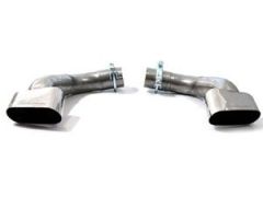 Exhaust trim extensions, 2 x flat oval
