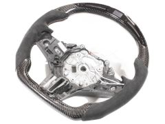 CT599 CT Carbon -bmw gxx carbon fibre / alcantara led flat bottom steering wheel