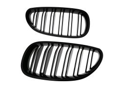 MStyle Twin Slat Gloss Black Kidney Grilles for E60 E61 BMW 5 Series
