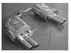Eisenmann rear section with 4 x 83 mm tailpipes for coupe/convertible 645ci