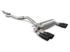 Scorpion Exhaust Cat-Back System with Elect. valve, Daytona black ceramic tailpipes for M2 F87 Non GPF Model Only