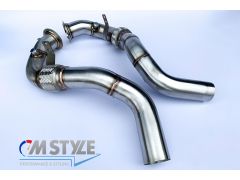 MTC MOTORSPORT F85 X5M F86 X6M STAINLESS STEEL DECAT DOWNPIPE EXHAUST PIPES