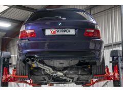 e46 320i / 325 / 330i 2000 - 2006 catback exhaust system - downturn tail pipes