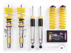 KW V3 inox coilover kit for all F32 4 series coupe XDrive models with EDC, adjustable rebound and compression damping. 